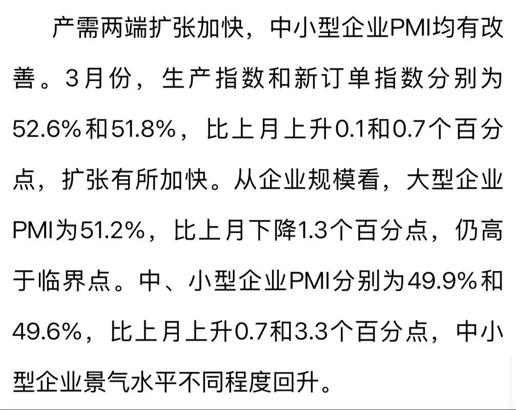 3月份制造业景气水平继续回升 3月份制造业景气水平继续回升